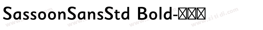 SassoonSansStd Bold字体转换
